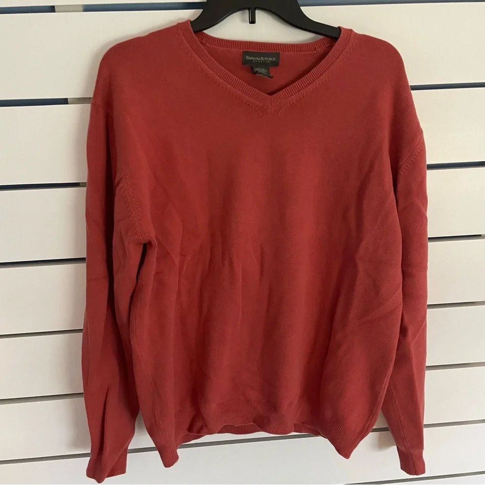 Men’s large red v-neck sweater